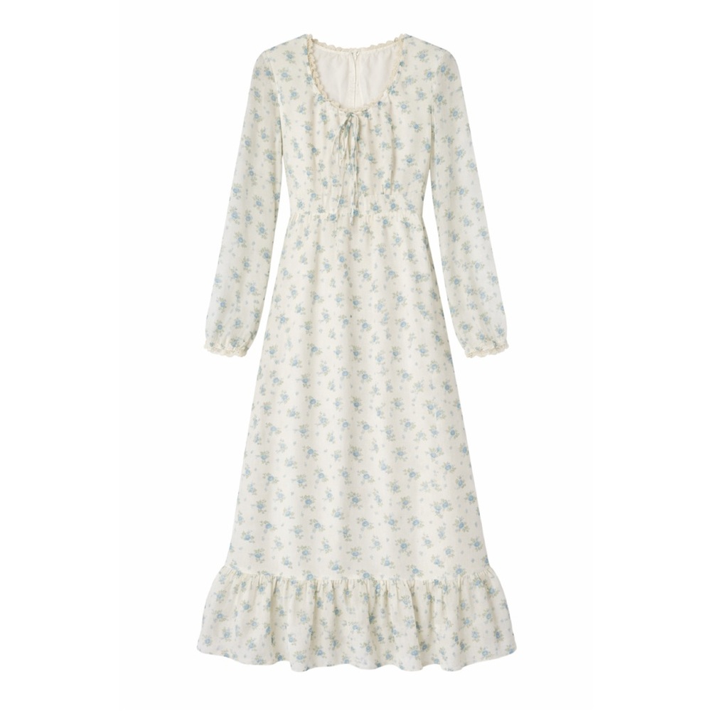 Vintage Floral Prairie Maxi Dress